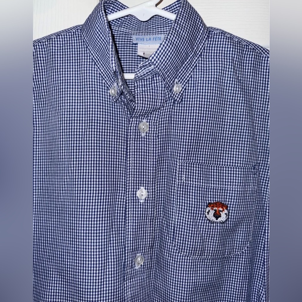 Vive La Fete Auburn Tigers boys button down shirt - size 5 - Aubie